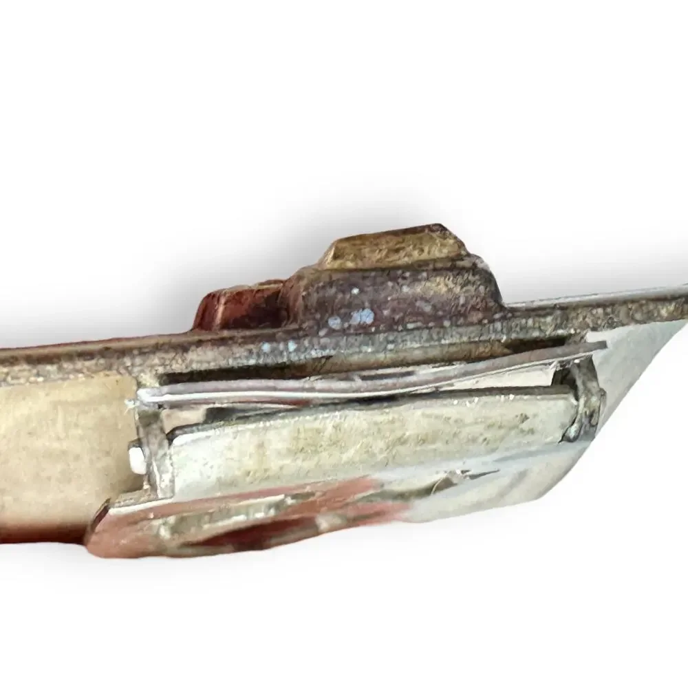 Art Deco Dress Clip Clear Round & Baguette Rhinestones Silver Tone Brooch 1940’s